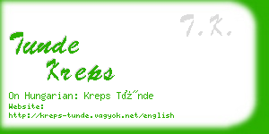 tunde kreps business card